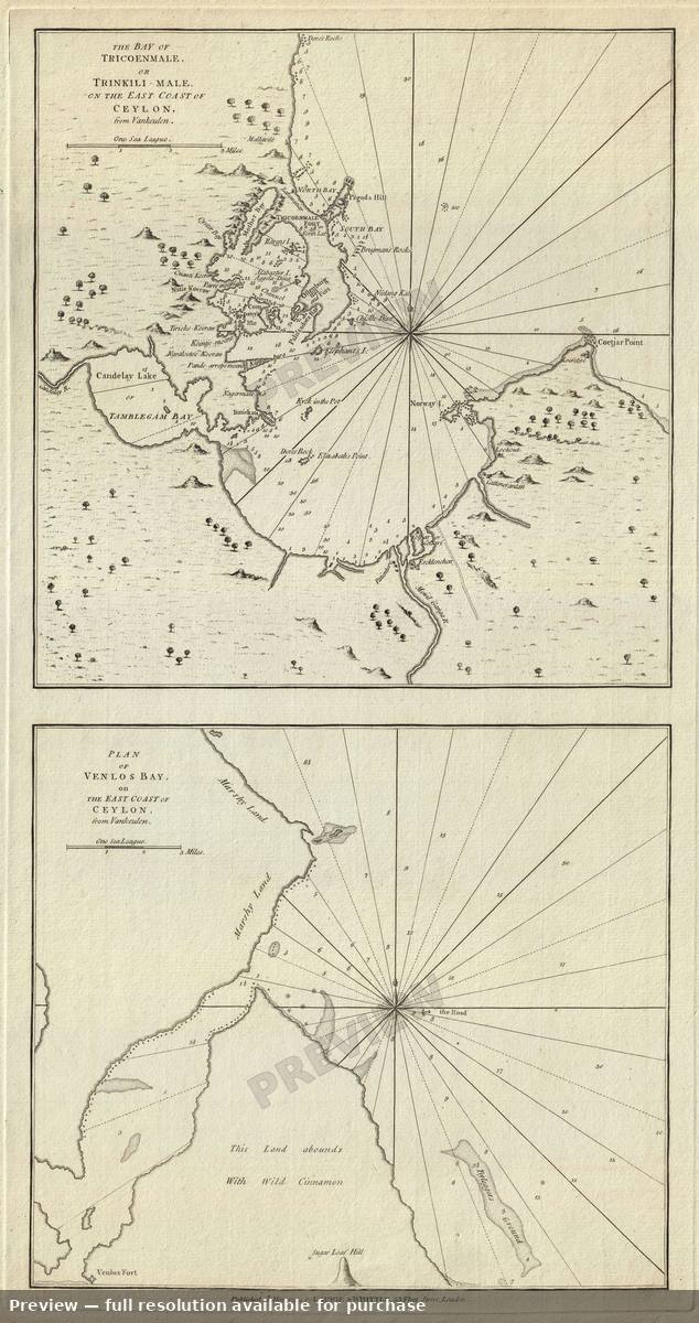 Antique map: Ceylon East, 1794