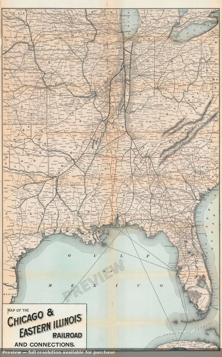 Antique map: Chicago Eastern Illinois, 1901, 1901