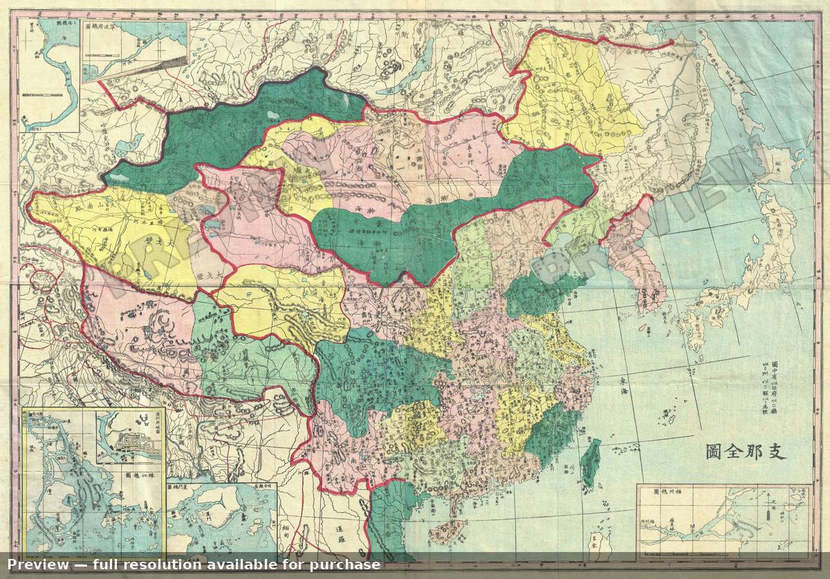 Antique map: China, 1880