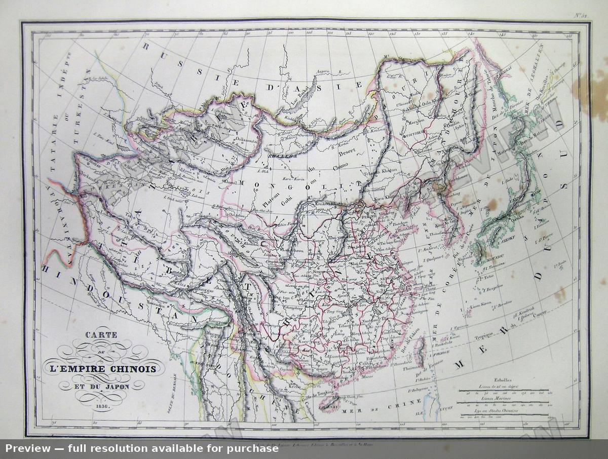 Antique map: China, 1837, 1837