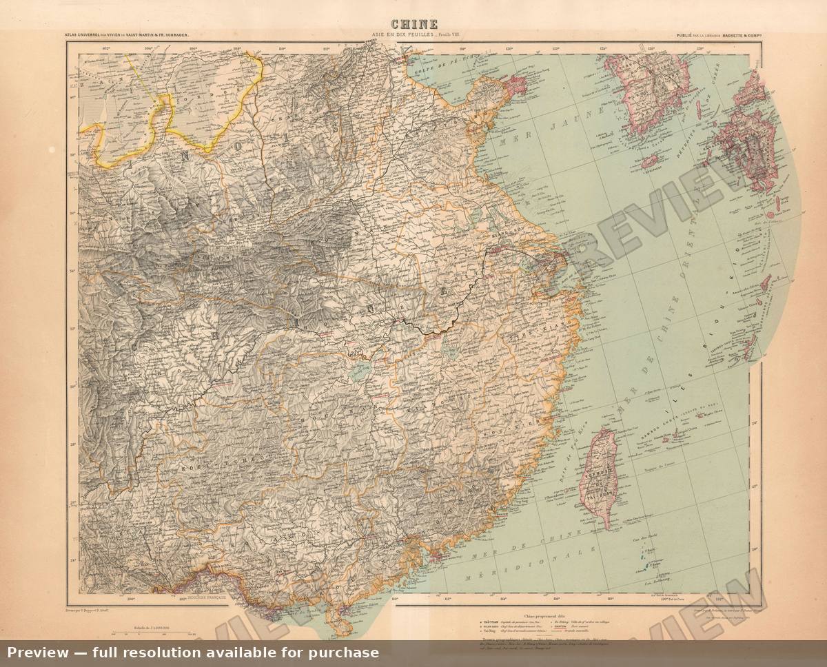 Antique map: China, 1911, 1911