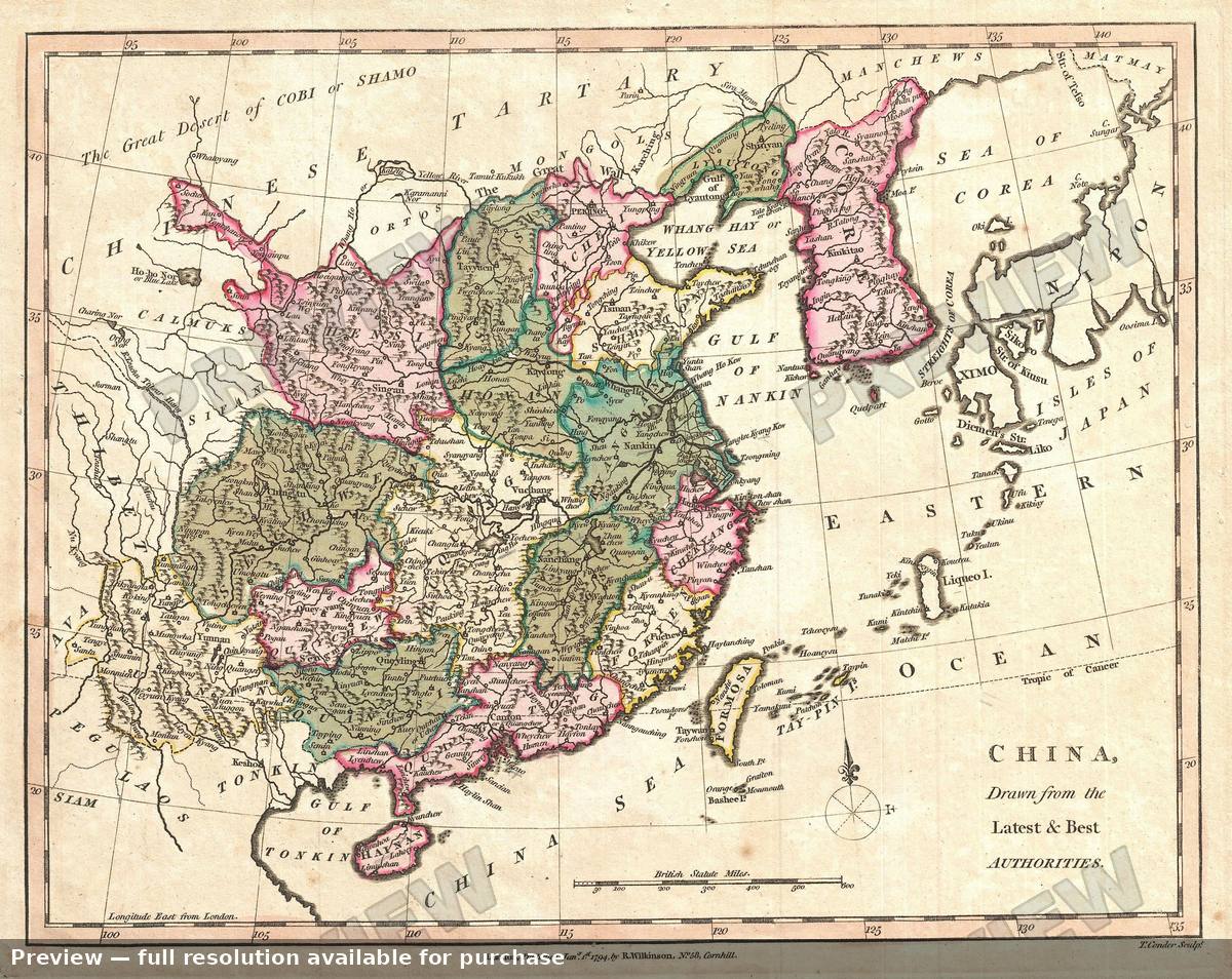 Antique map: China, 1794, 1794