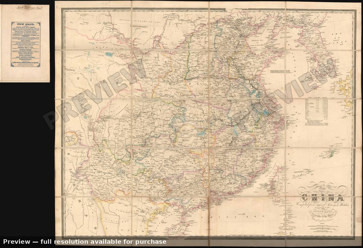 Antique map: China, 1840