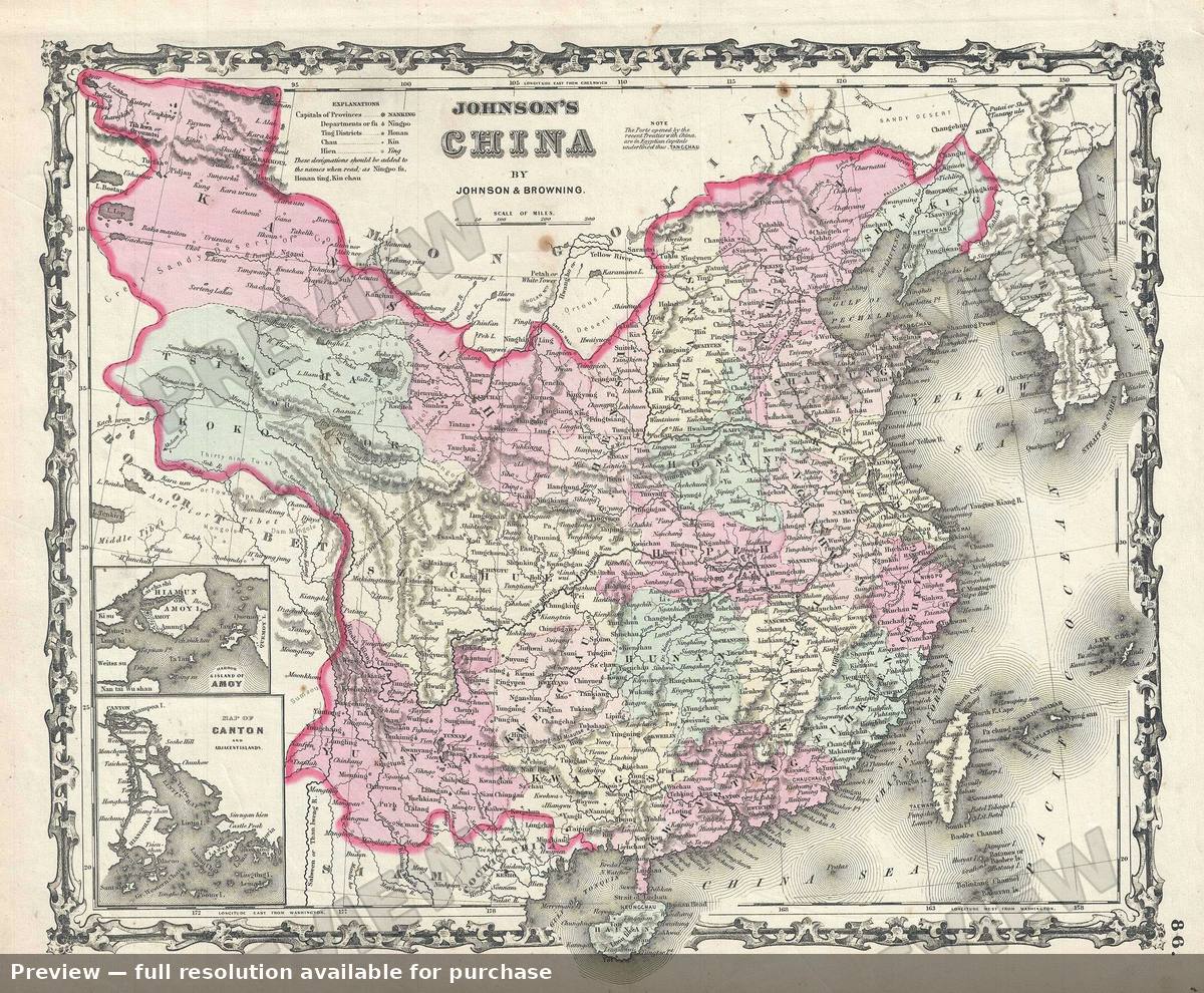 Antique map: China 2, 1861
