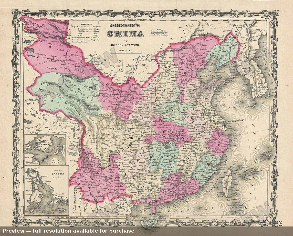 Antique map: China 2, 1862