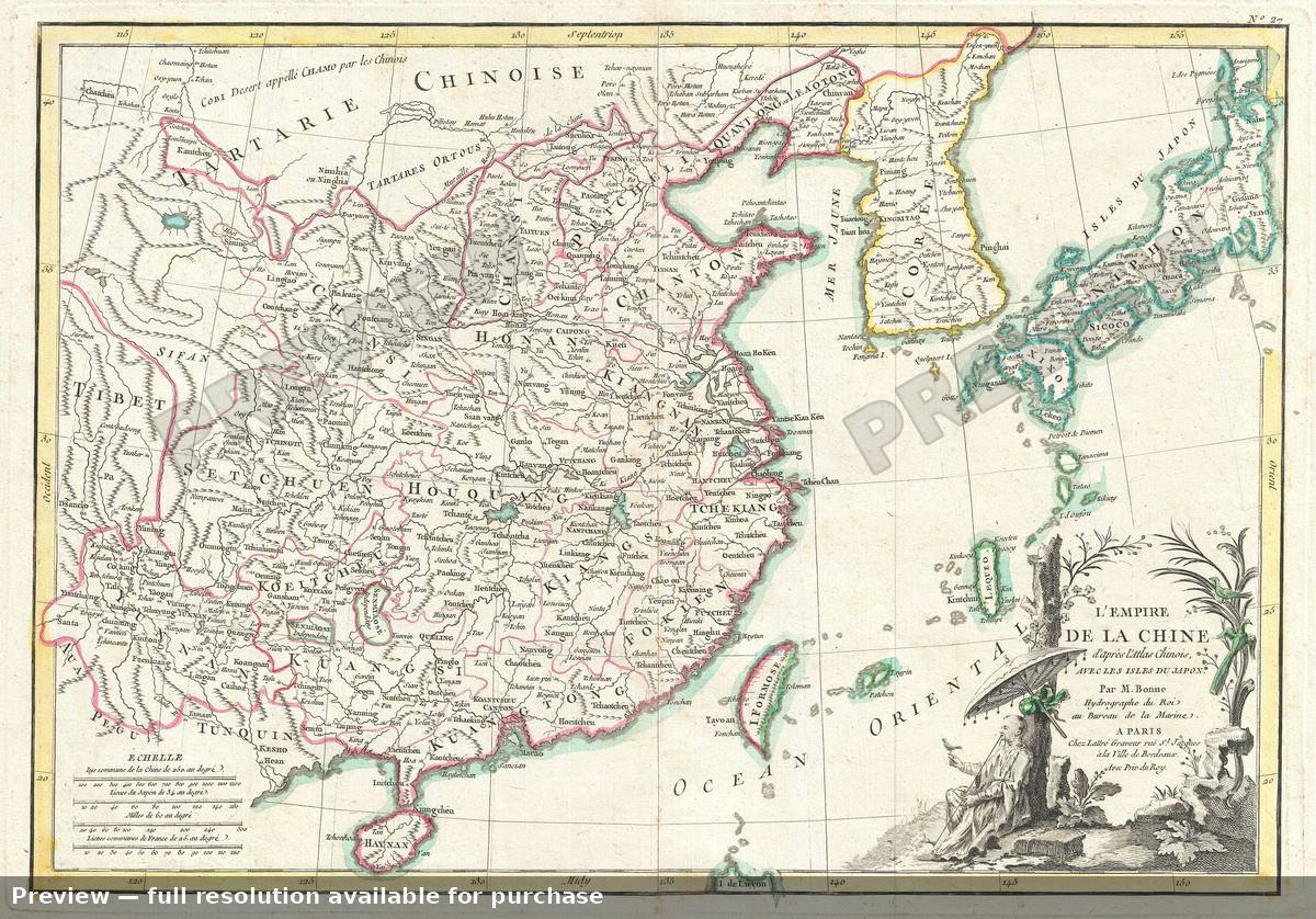 Antique map: China Korea Japan, 1783, 1783