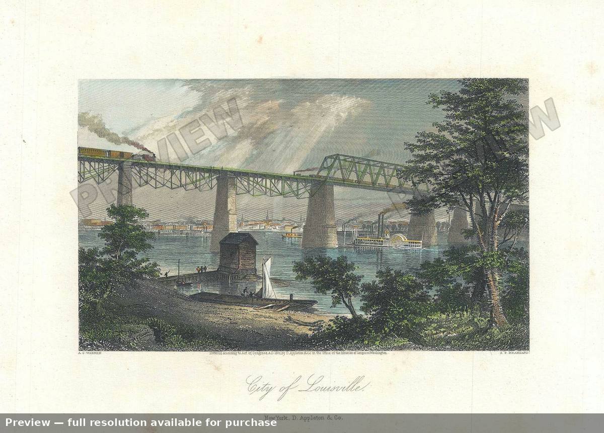 Antique map: City Louisville, 1872, 1872