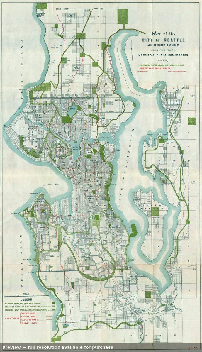 Antique map: City Of Seattle, 1911, 1911