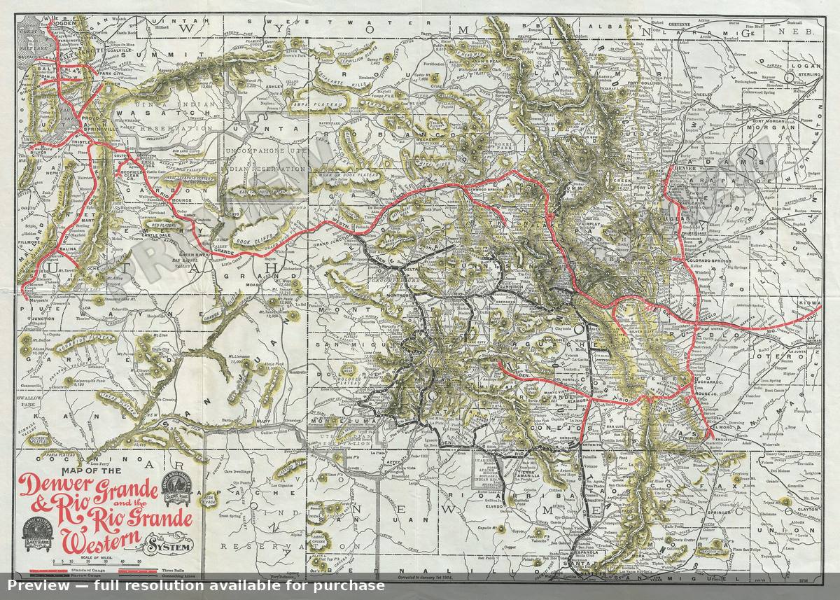 Antique map: Colorado, 1904, 1904