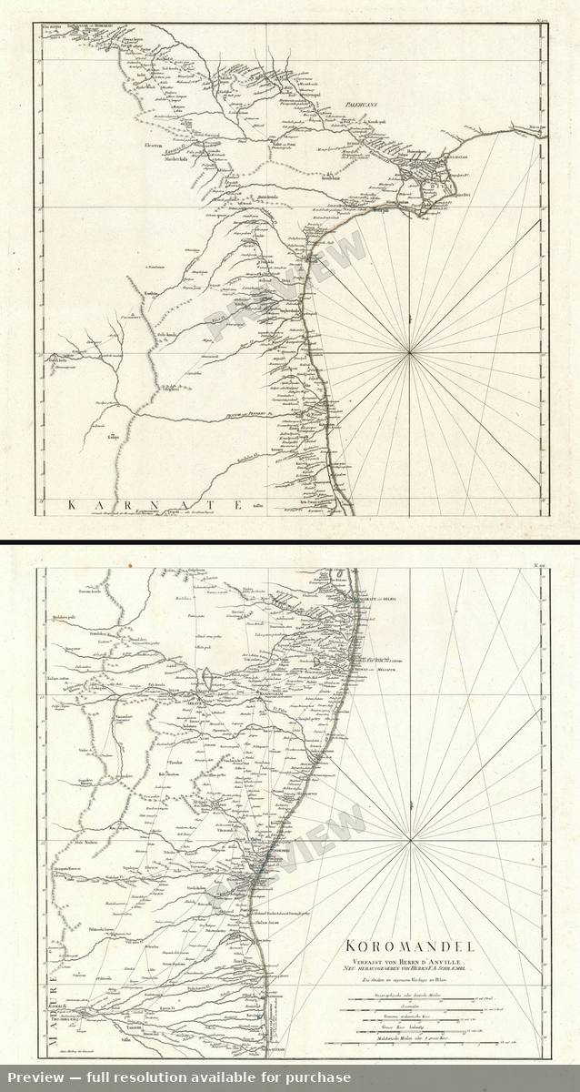 Antique map: Coramandel, 1789, 1789