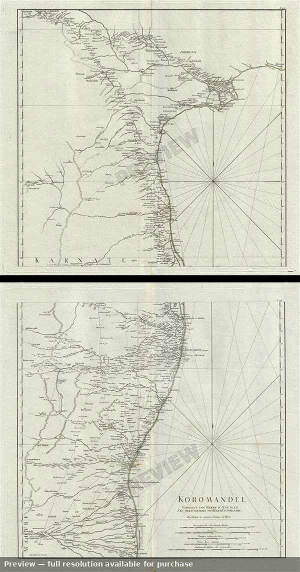Antique map: Coramandel, 1789