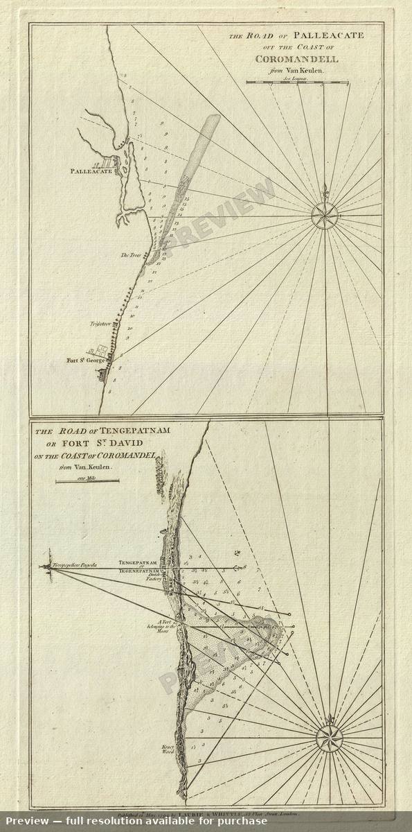 Antique map: Coromandel, 1794, 1794