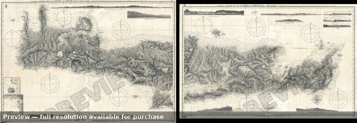 Antique map: Crete, 1872