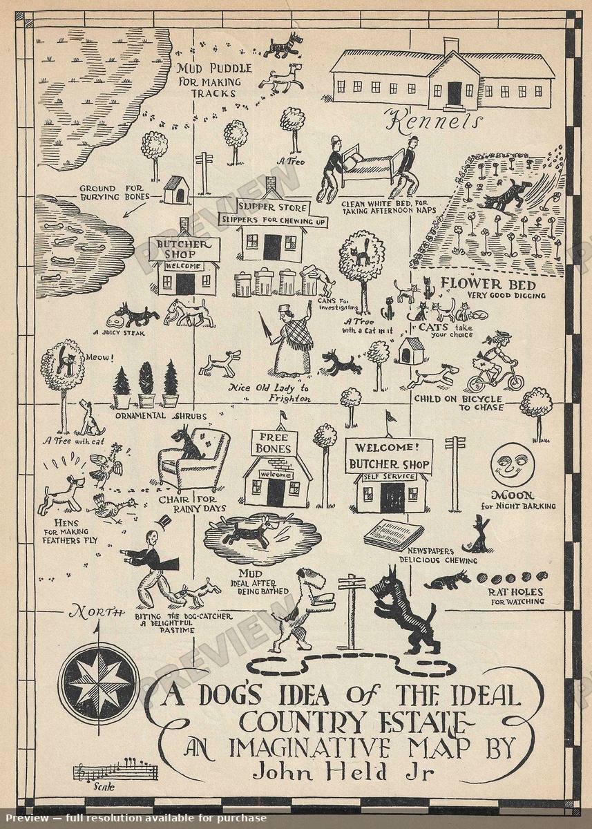 Antique map: Dog Country Estate, 1925, 1925