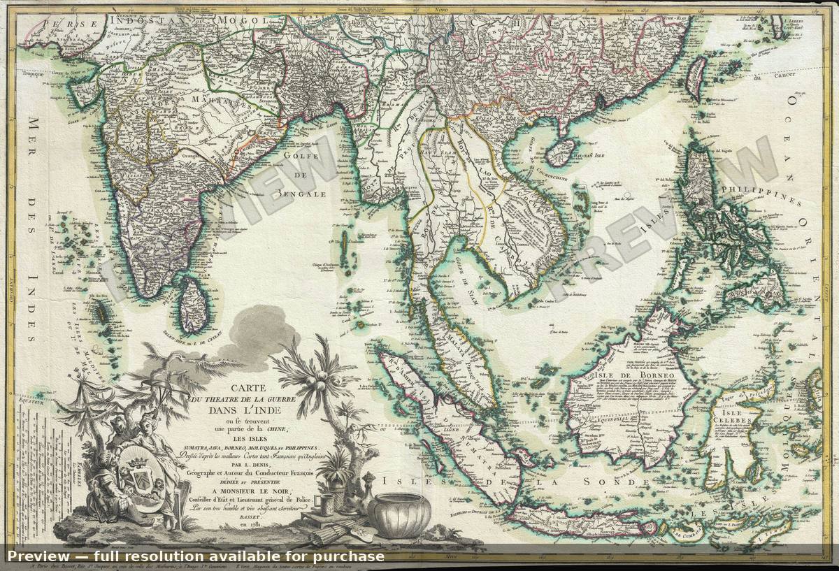 Antique map: East Indies, 1781, 1781