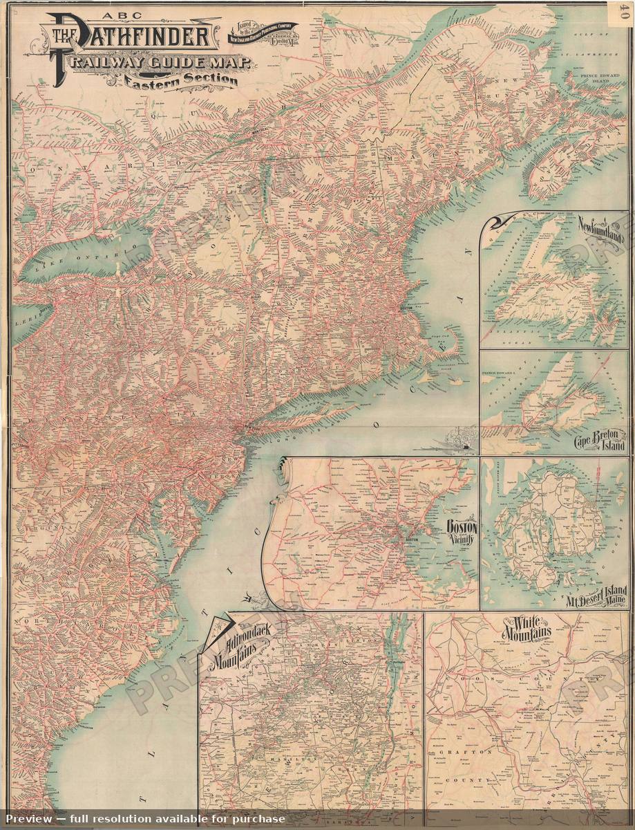 Antique map: Eastern United States 2, 1901