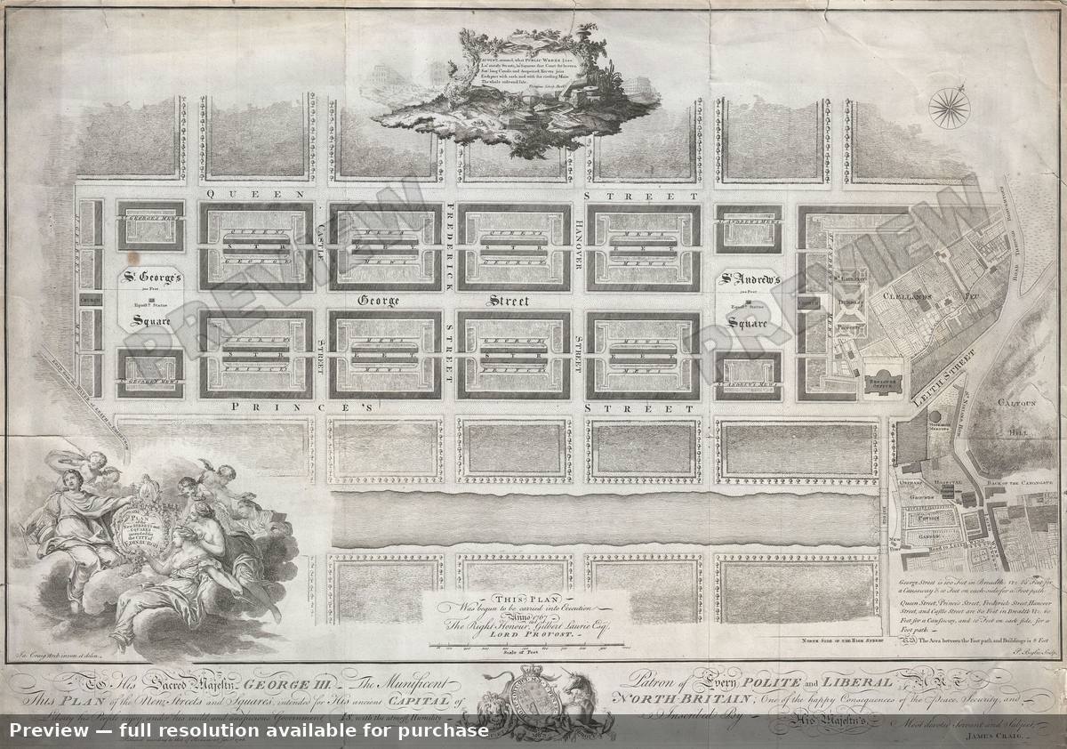 Antique map: Edinburgh, 1768
