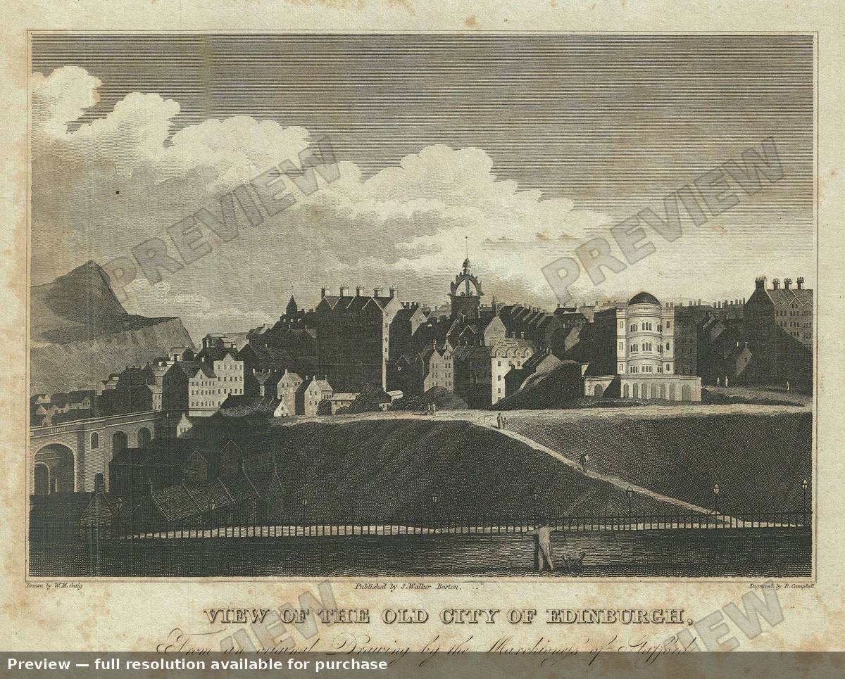 Antique map: Edinburgh, 1828