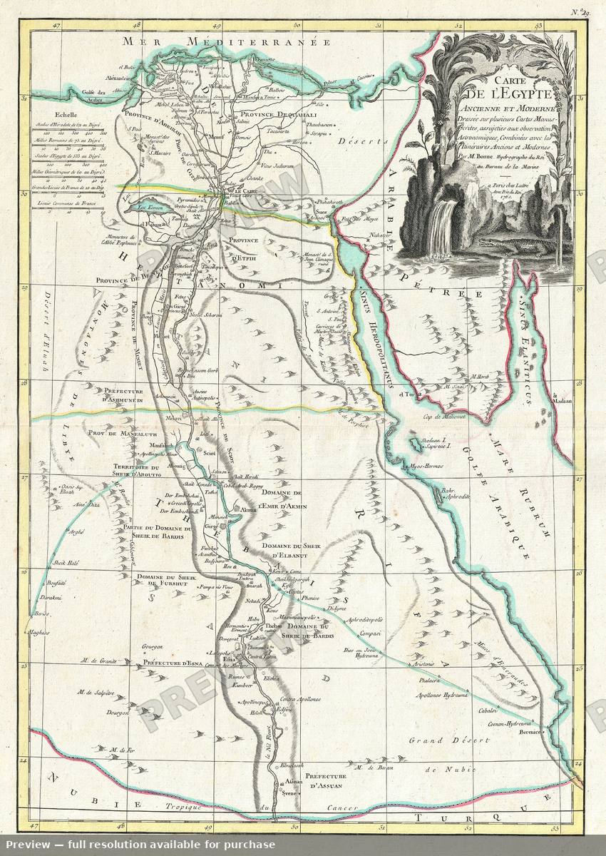 Antique map: Egypt 2, 1762