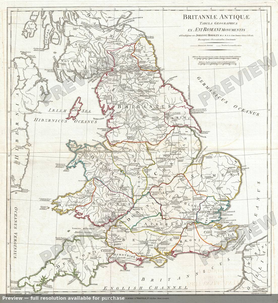 Antique map: England, 1794