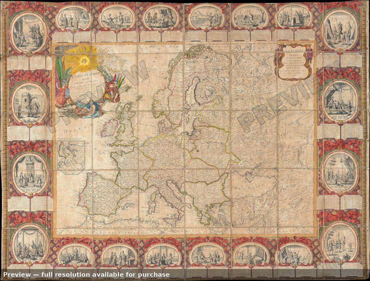 Antique map: Europe, 1776, 1776