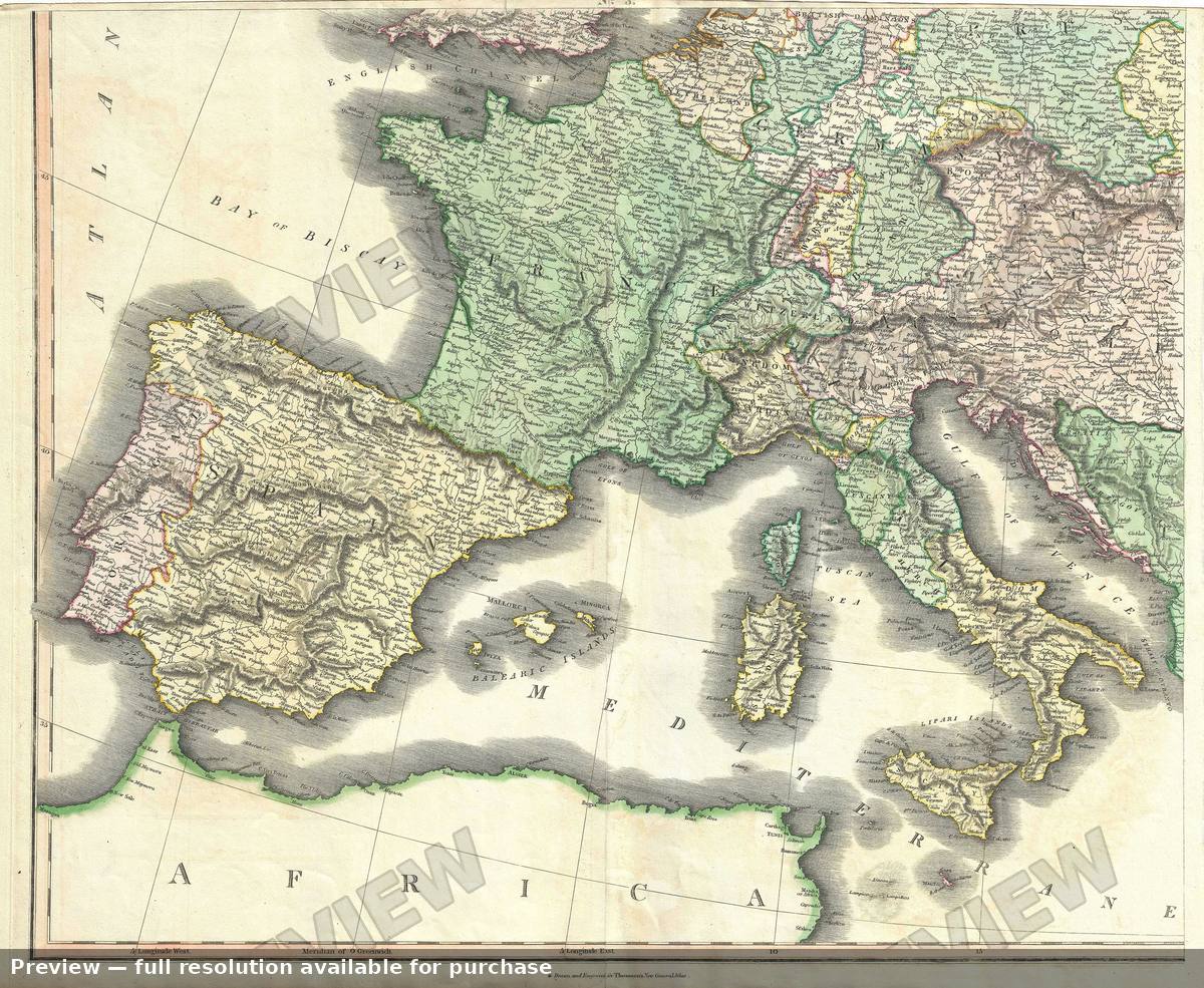 Antique map: Europe Congress Vienna 2, 1817, 1817