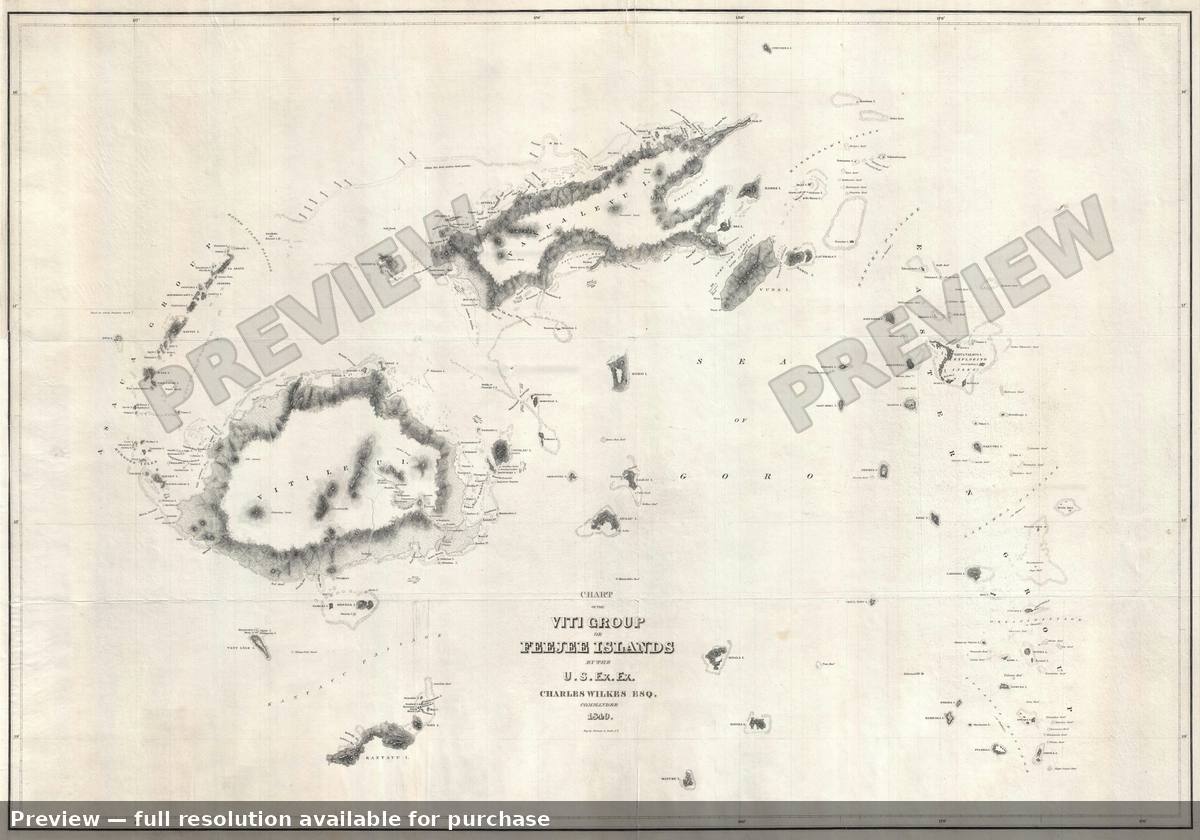 Antique map: Fiji Fee Jee 2, 1840