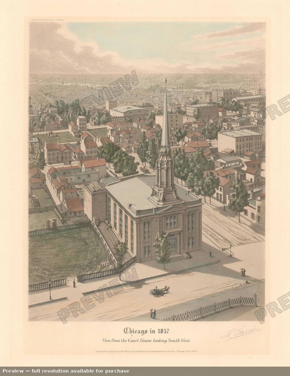 Antique map: First Baptist, 1930