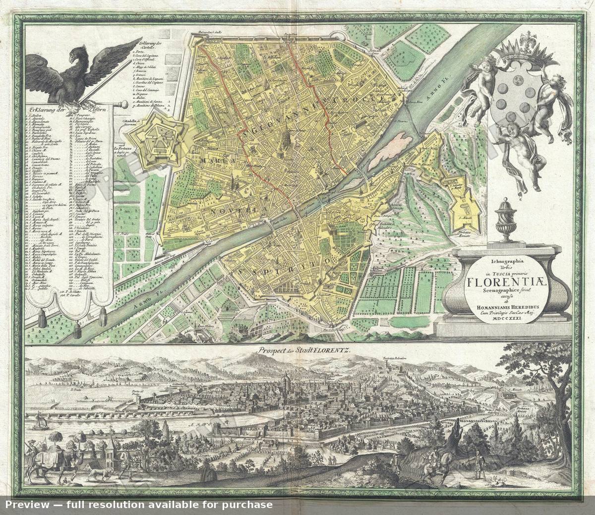 Antique map: Florentiae, 1731, 1731