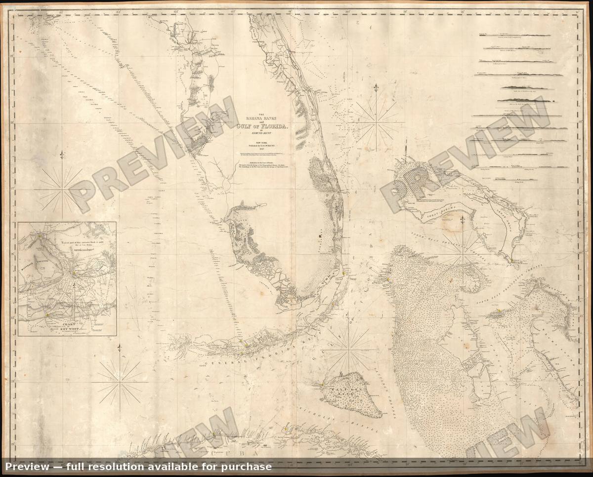 Antique map: Florida, 1847, 1847