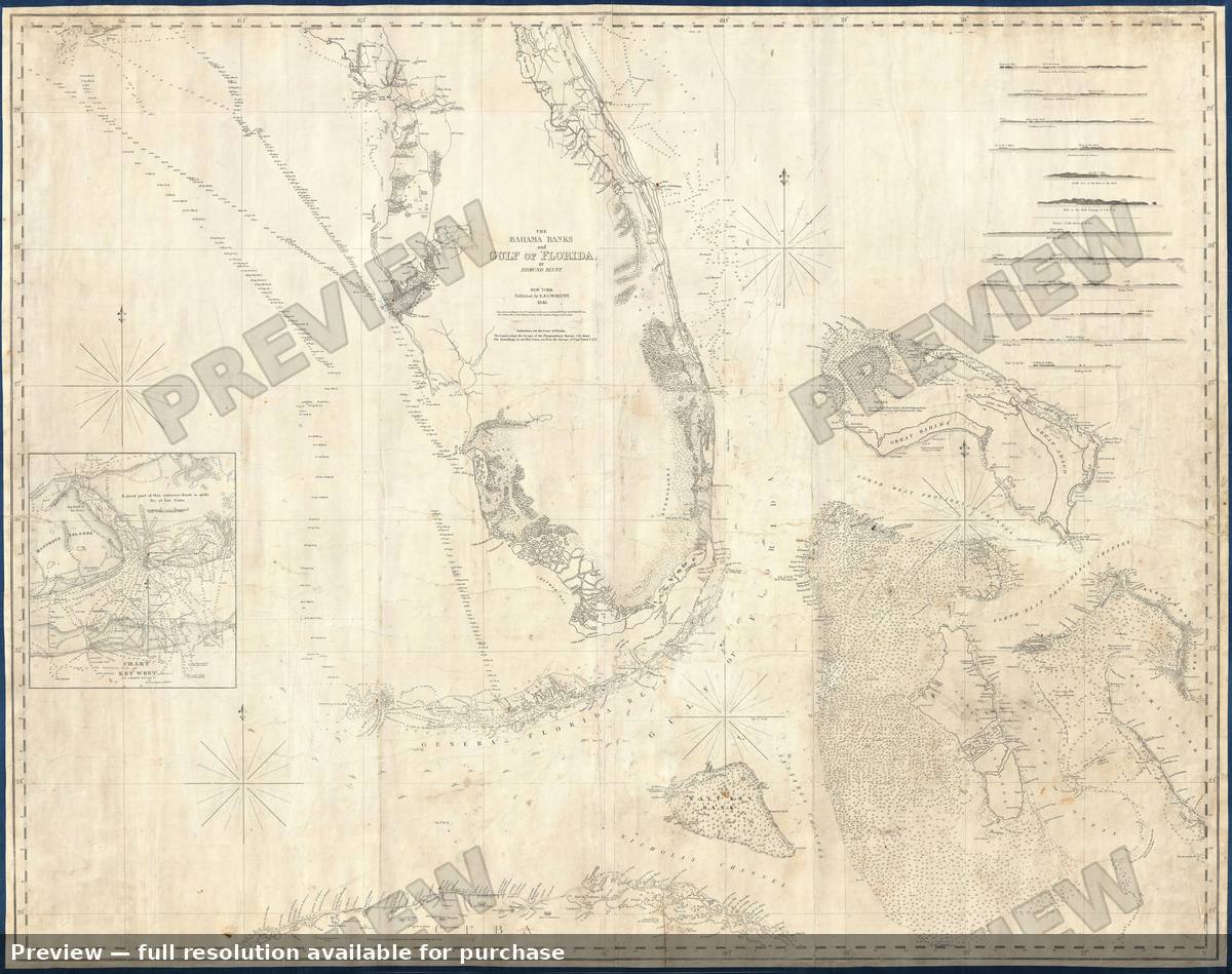 Antique map: Florida, 1848