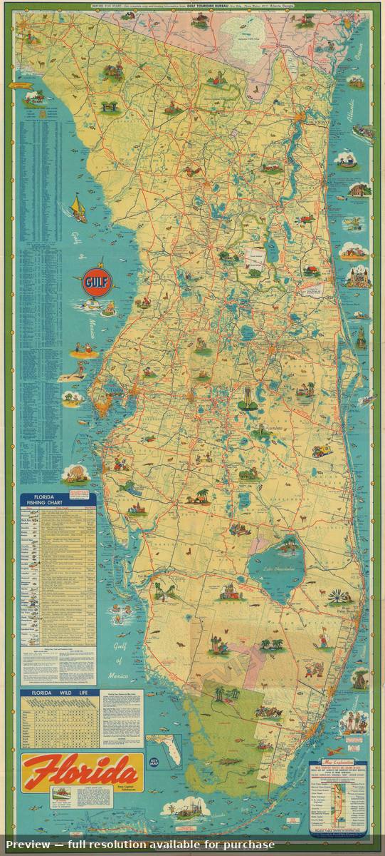 Antique map: Florida
