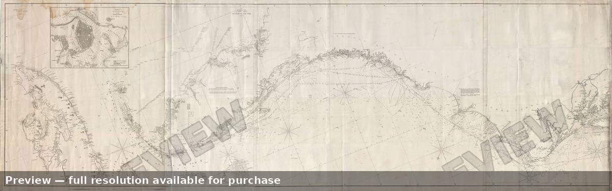 Antique map: Florida Carolina, 1861, 1861