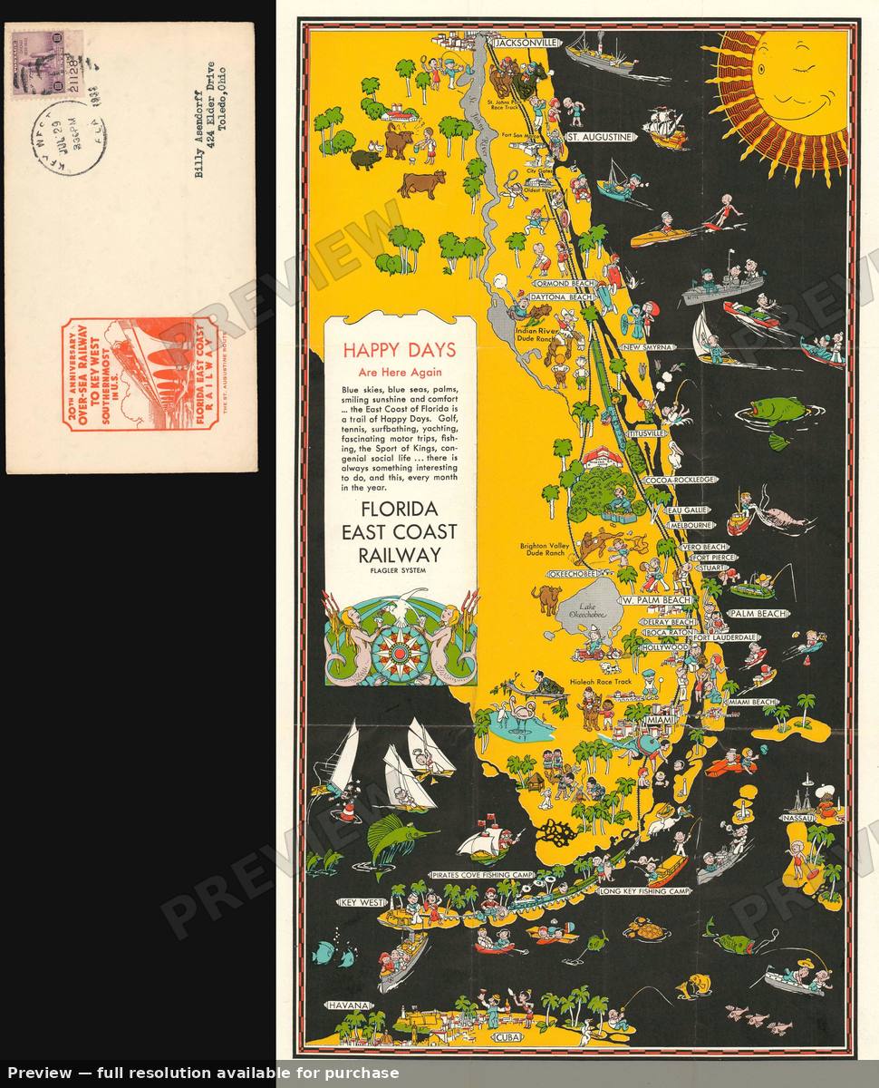Antique map: Florida Pic, 1932, 1932