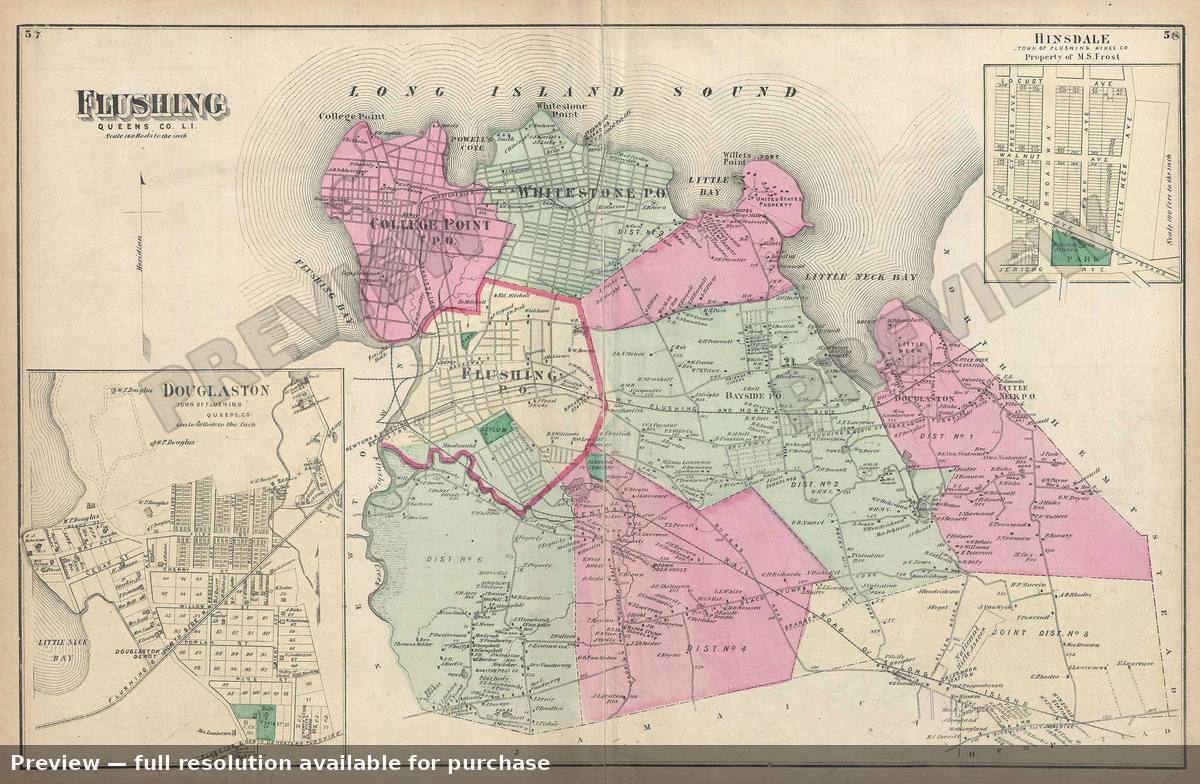 Antique map: Flushing 2, 1873, 1873
