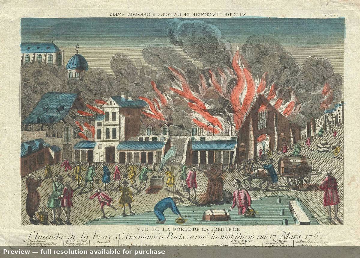 Antique map: Foire St Germain, 1762, 1762