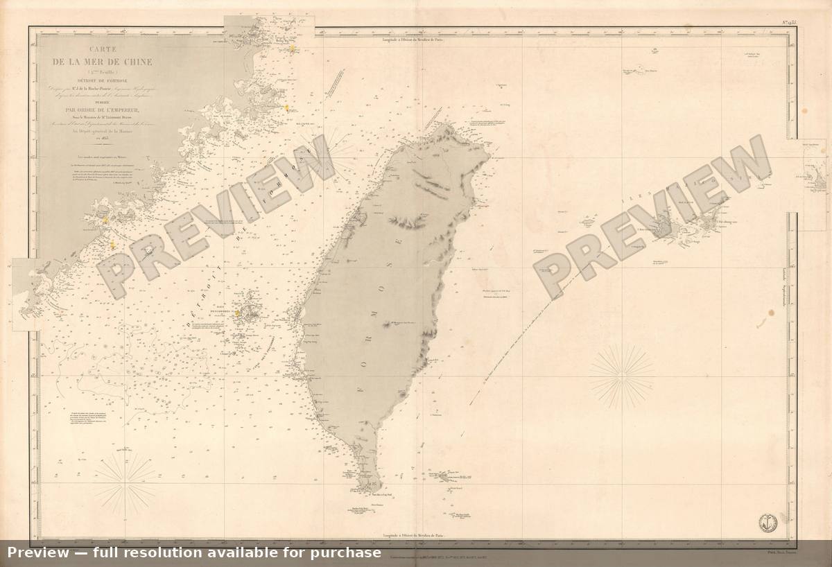 Antique map: Formose, 1873, 1873
