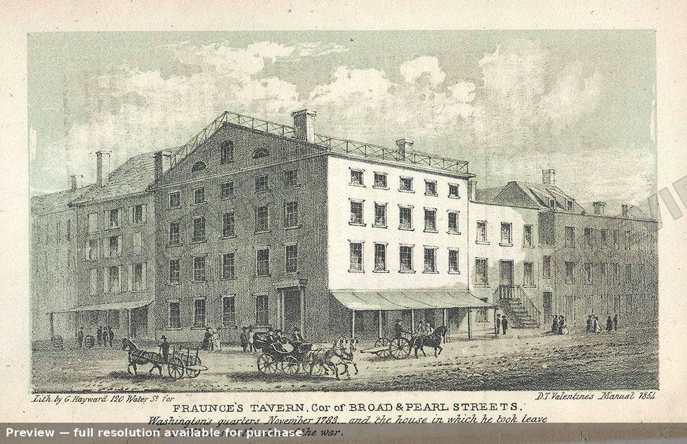 Antique map: Fraunces Tavern, 1854