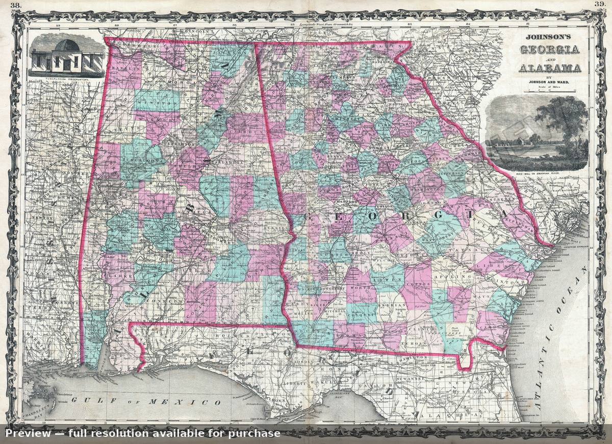 Antique map: GAAL, 1862, 1862