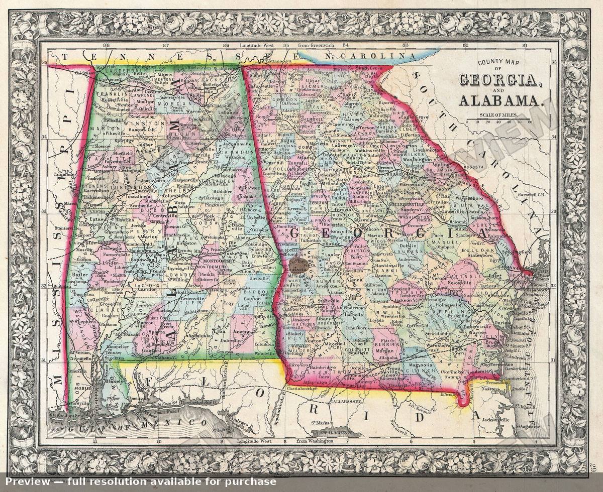 Antique map: GAAL, 1860, 1860