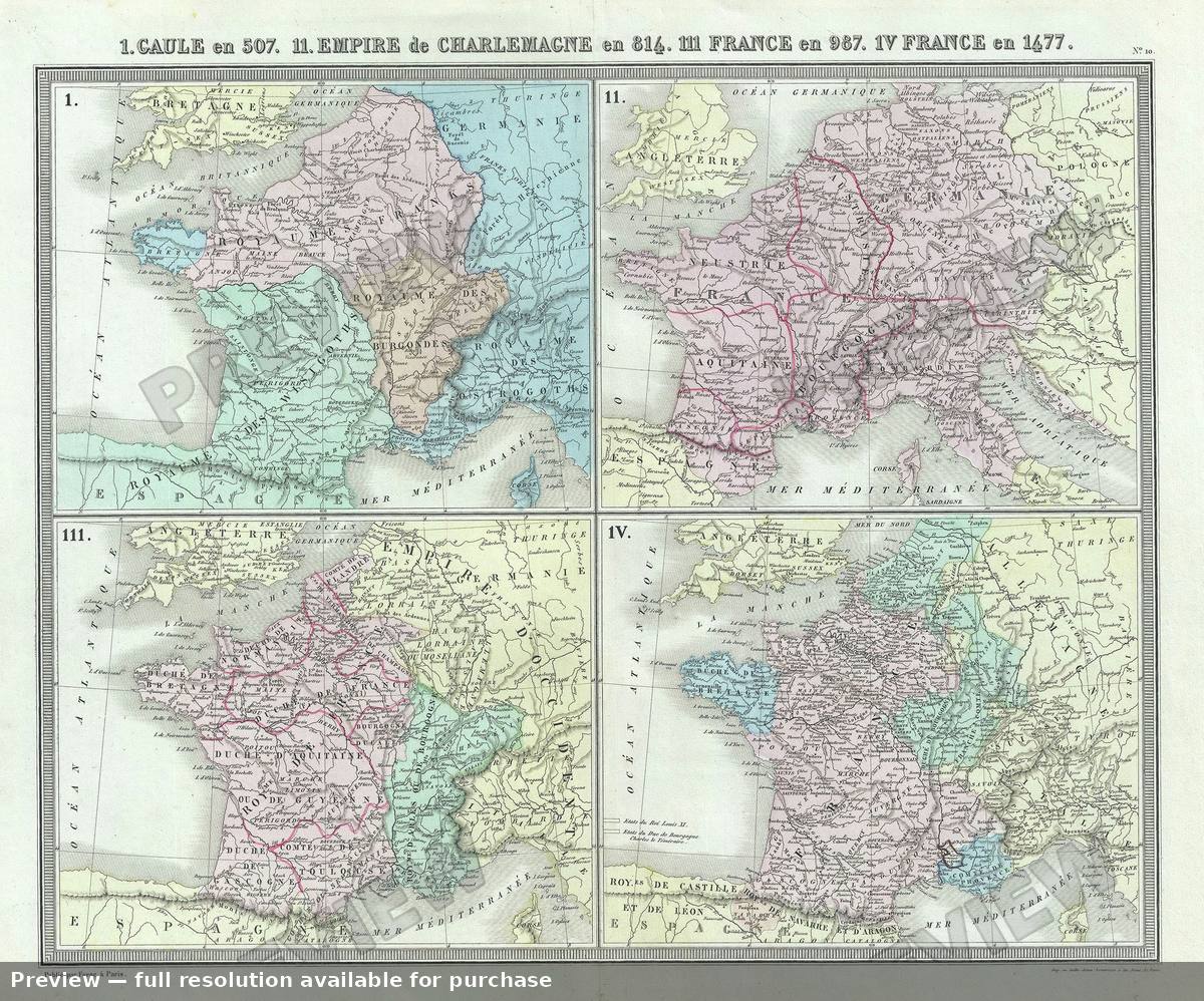 Antique map: Gauleen 507, 1874