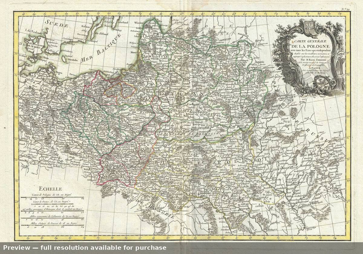 Antique map: Generale Pologne, 1778