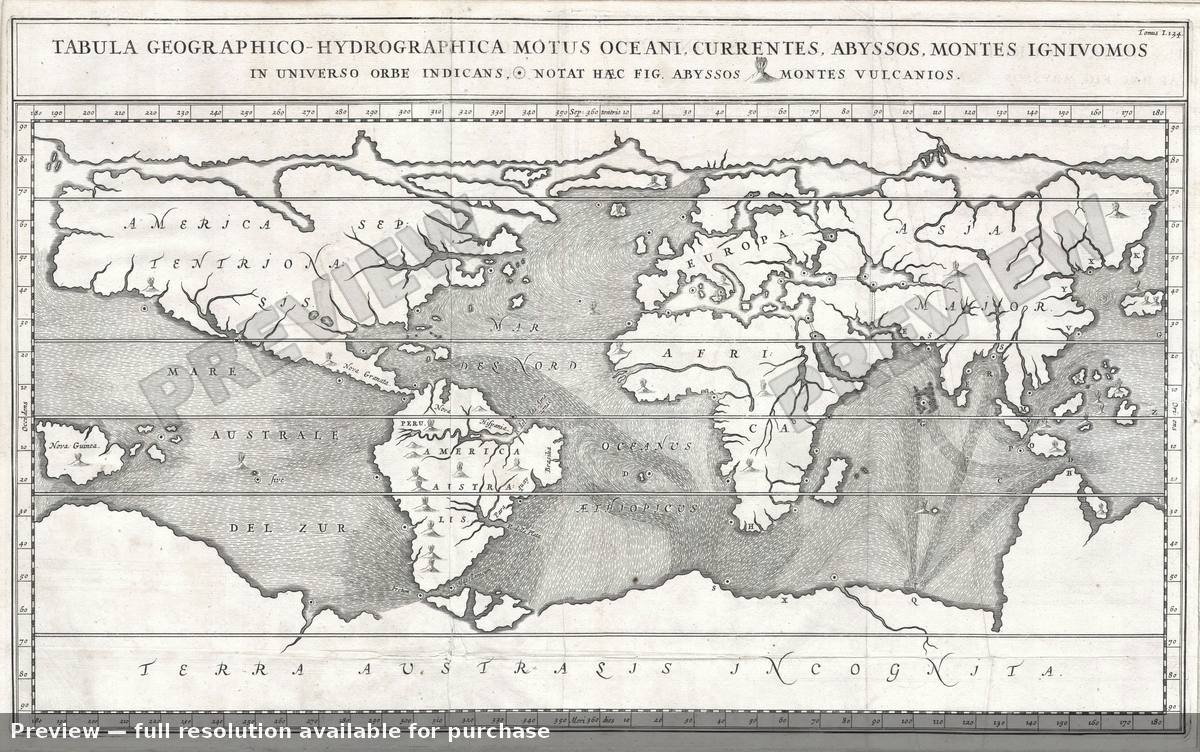 Antique map: Geo Hydro, 1665, 1665