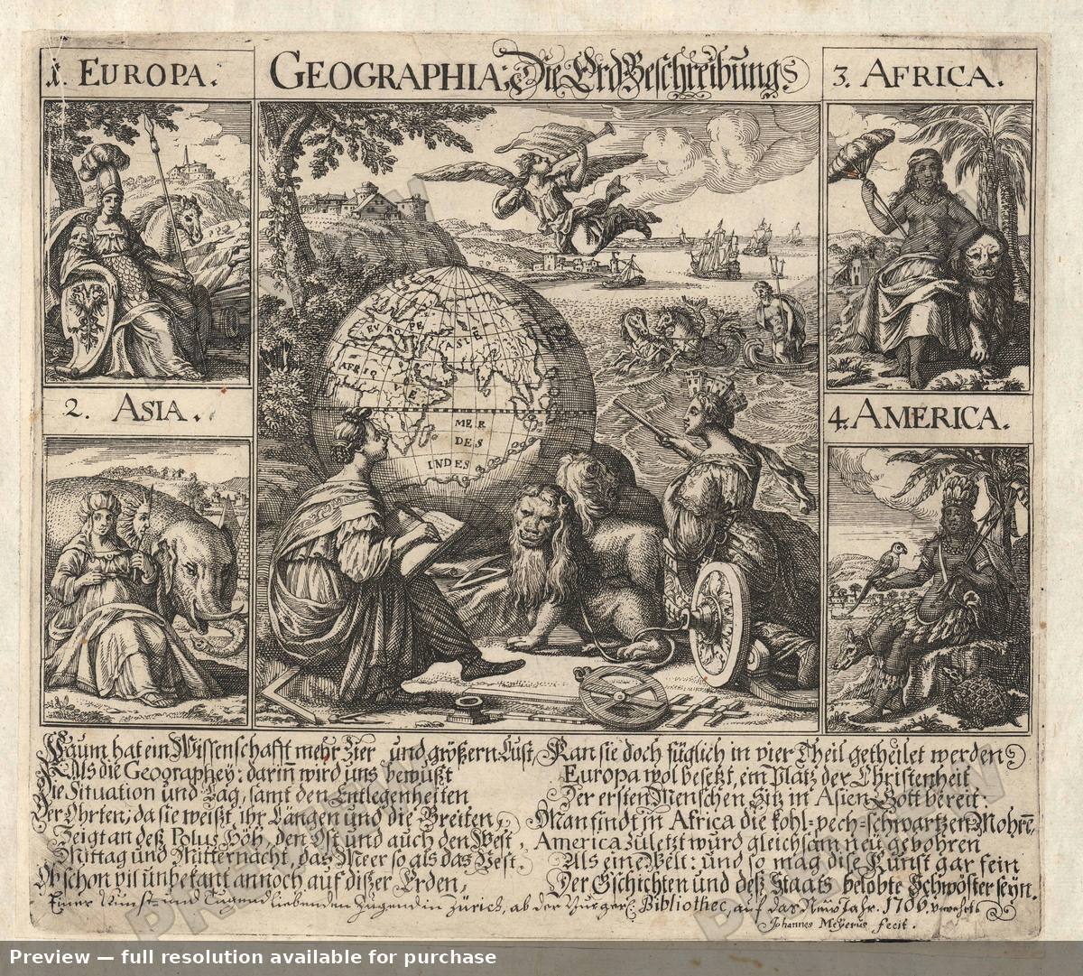 Antique map: Geographia, 1706