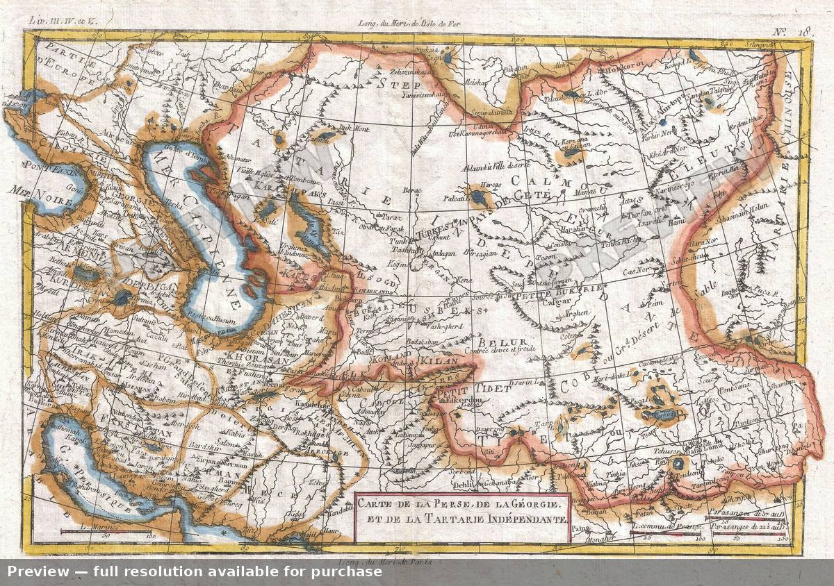 Antique map: Georgie, 1780, 1780