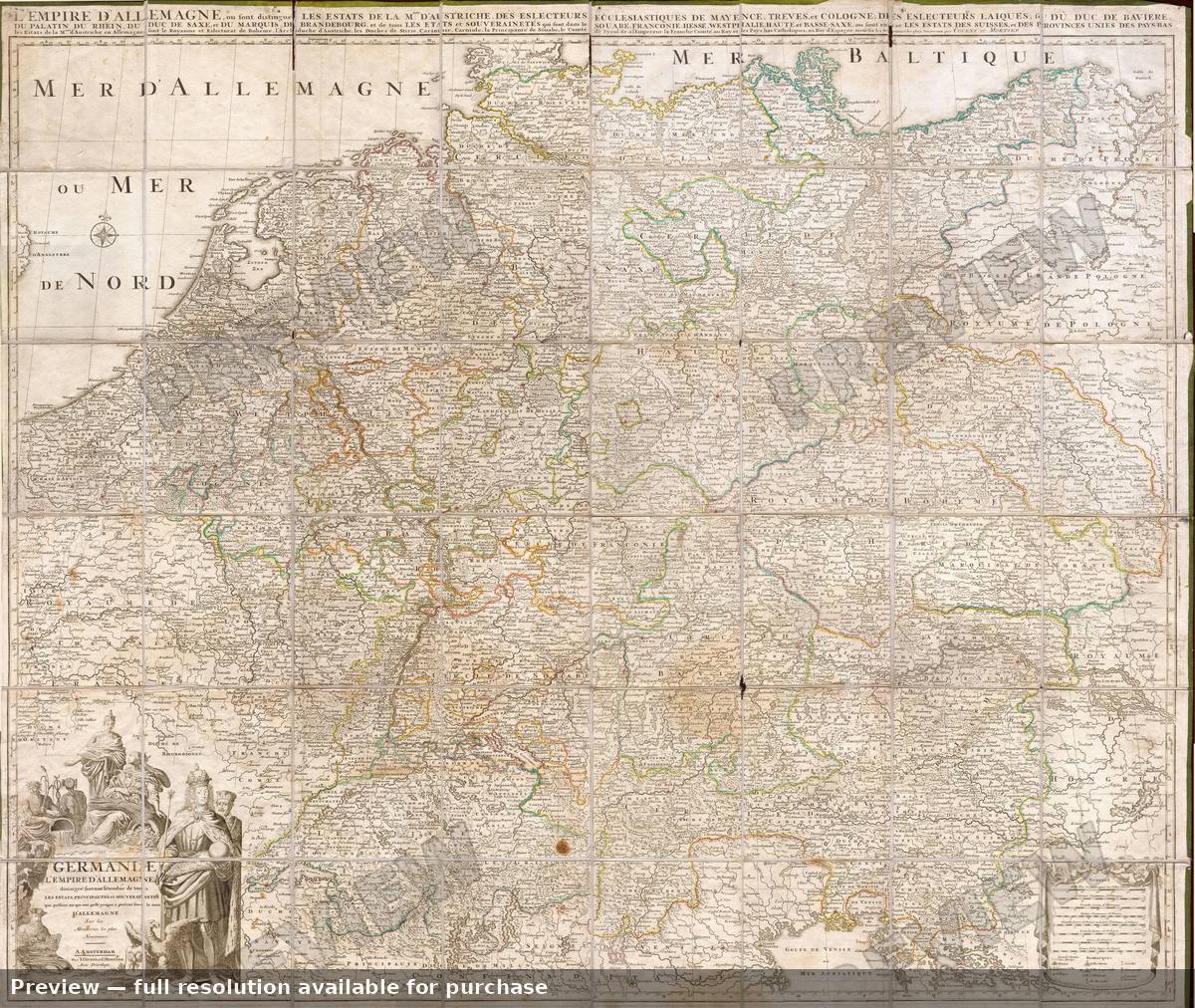 Antique map: Germaniae, 1720