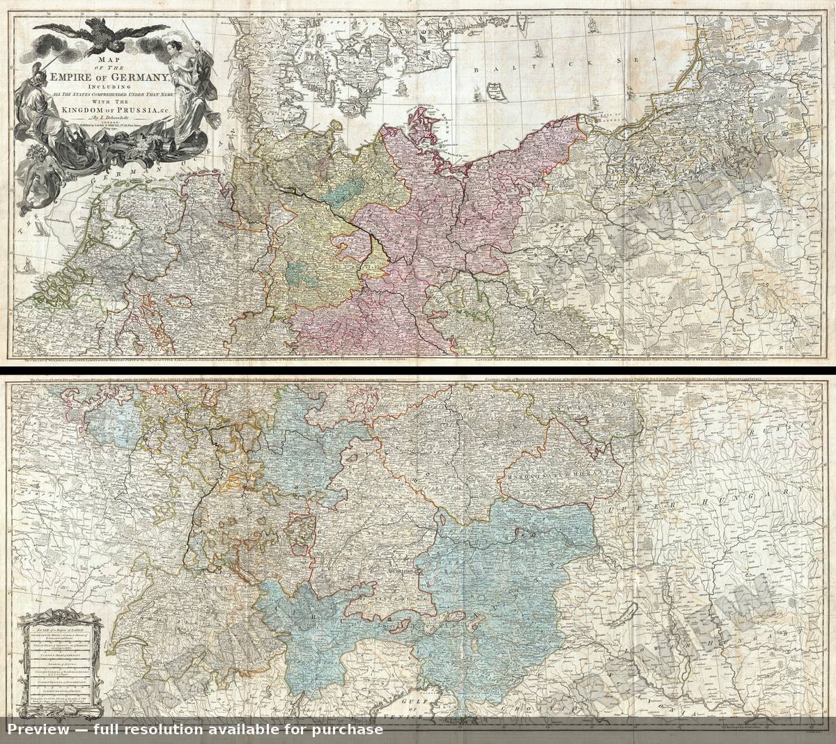 Antique map: Germany, 1794
