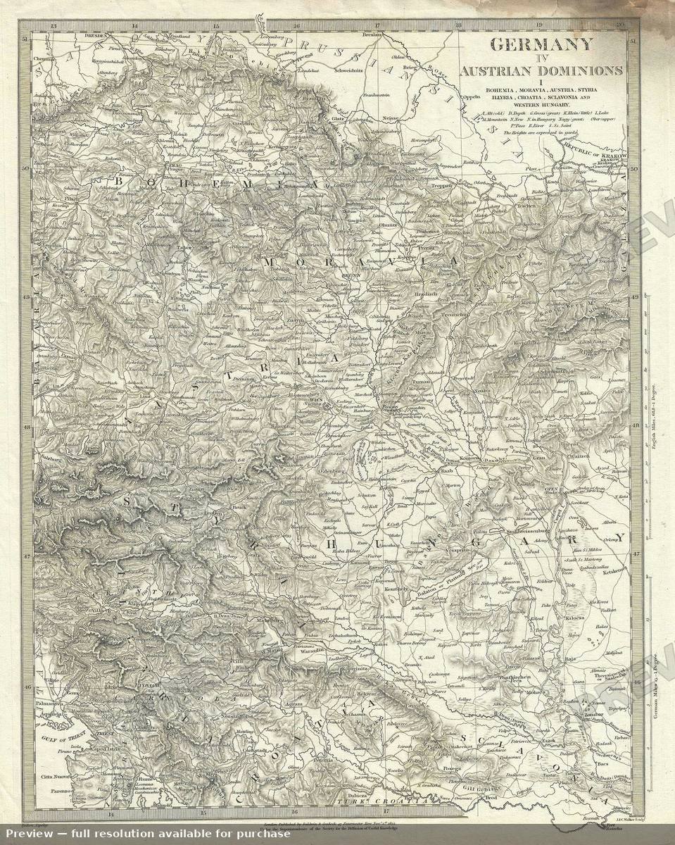 Antique map: Germany IV Austrian I, 1832