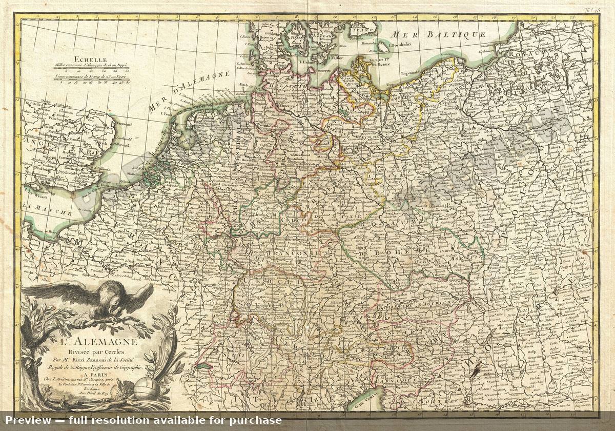Antique map: Germany NW, 1771