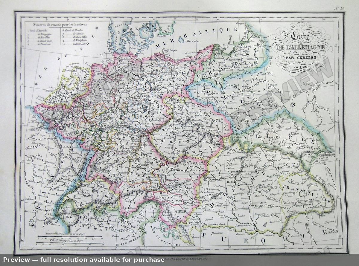 Antique map: Germany North, 1837, 1837
